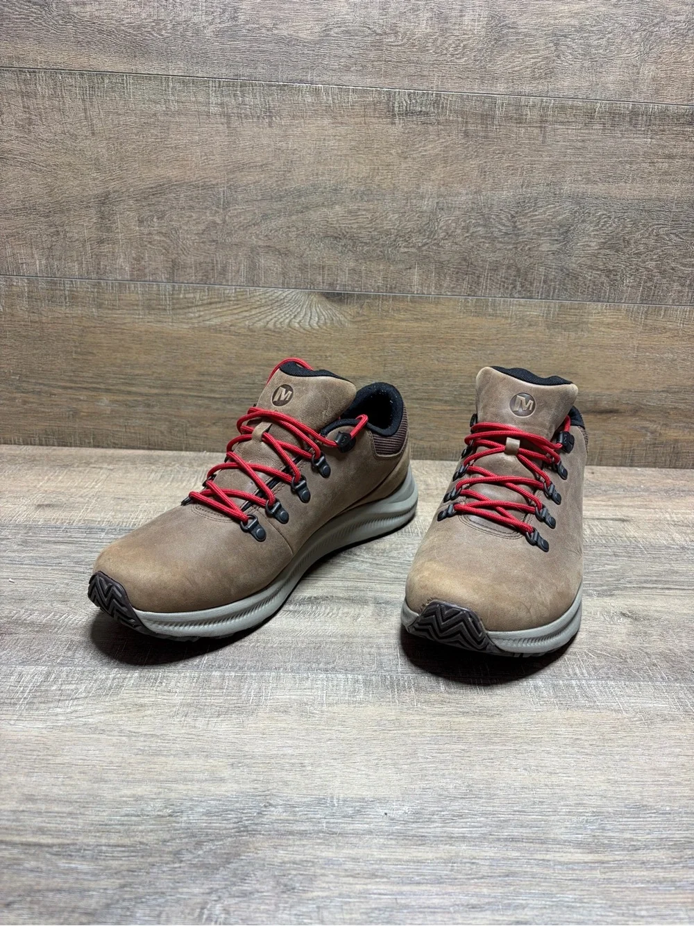 Merrell Men's Brown Chukka Boots with Red Laces